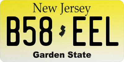 NJ license plate B58EEL
