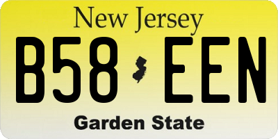 NJ license plate B58EEN