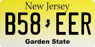 NJ license plate B58EER