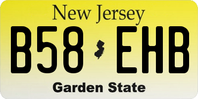 NJ license plate B58EHB