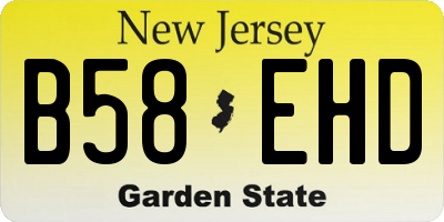 NJ license plate B58EHD