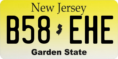 NJ license plate B58EHE