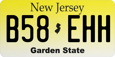 NJ license plate B58EHH