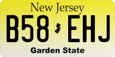 NJ license plate B58EHJ