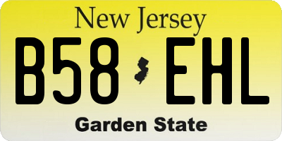 NJ license plate B58EHL
