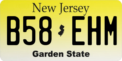 NJ license plate B58EHM