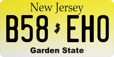 NJ license plate B58EHO