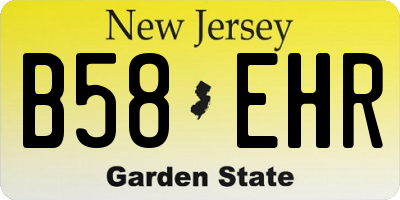 NJ license plate B58EHR