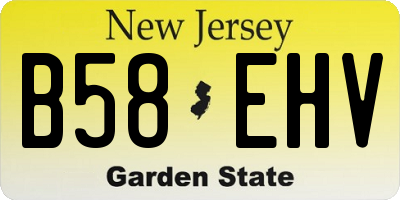 NJ license plate B58EHV