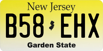 NJ license plate B58EHX