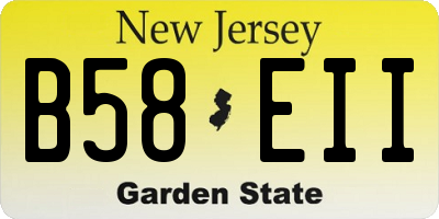 NJ license plate B58EII