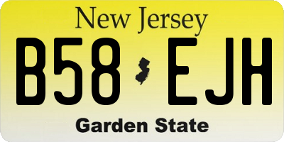 NJ license plate B58EJH