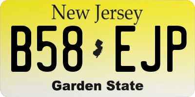 NJ license plate B58EJP