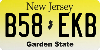 NJ license plate B58EKB