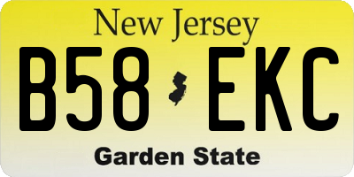 NJ license plate B58EKC