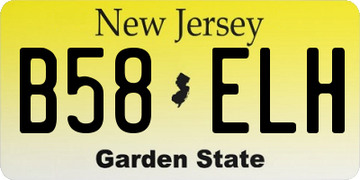 NJ license plate B58ELH