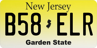 NJ license plate B58ELR