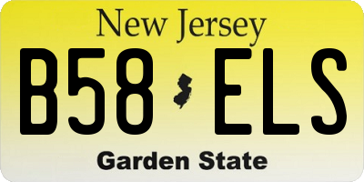 NJ license plate B58ELS