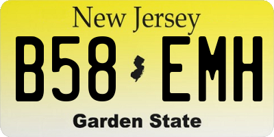 NJ license plate B58EMH