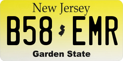 NJ license plate B58EMR