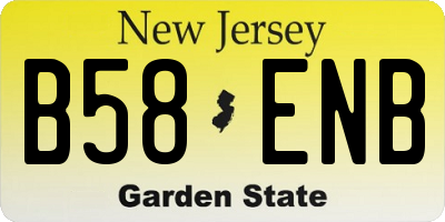 NJ license plate B58ENB