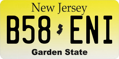 NJ license plate B58ENI