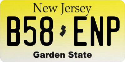 NJ license plate B58ENP