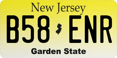 NJ license plate B58ENR
