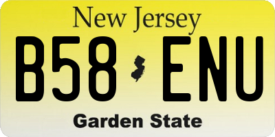 NJ license plate B58ENU
