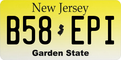 NJ license plate B58EPI