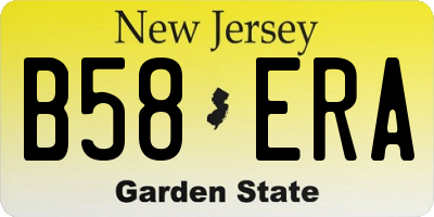 NJ license plate B58ERA