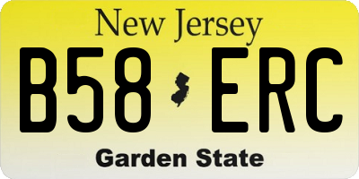 NJ license plate B58ERC
