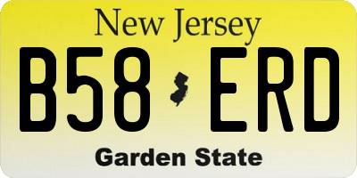 NJ license plate B58ERD