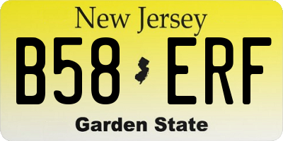 NJ license plate B58ERF