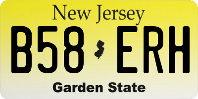 NJ license plate B58ERH