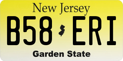 NJ license plate B58ERI