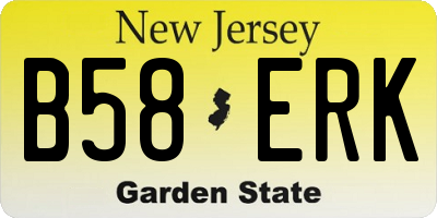 NJ license plate B58ERK