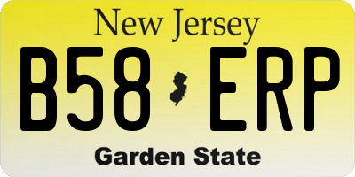 NJ license plate B58ERP
