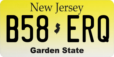 NJ license plate B58ERQ