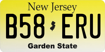 NJ license plate B58ERU
