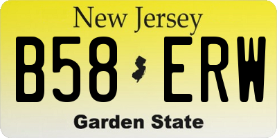 NJ license plate B58ERW