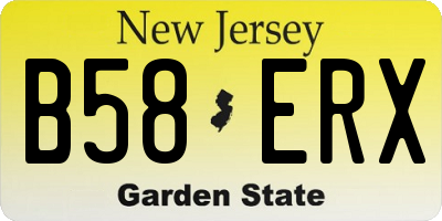 NJ license plate B58ERX