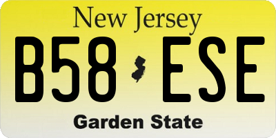 NJ license plate B58ESE
