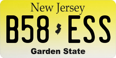 NJ license plate B58ESS