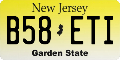 NJ license plate B58ETI
