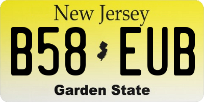 NJ license plate B58EUB