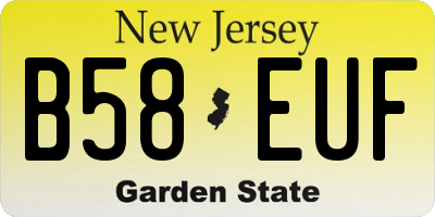 NJ license plate B58EUF