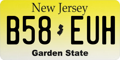 NJ license plate B58EUH