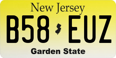 NJ license plate B58EUZ