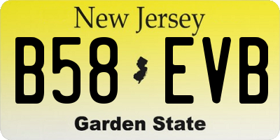 NJ license plate B58EVB